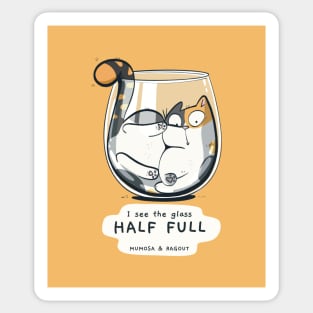 The glass half full Sticker